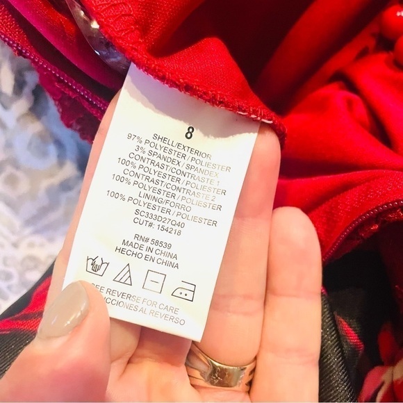 💖 NWT Girl’s Speechless Velvet Bodice Floral Dress – Size 8 - Picture 11 of 13